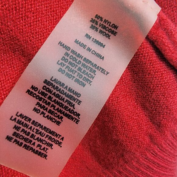 Vila Milano Sweater Ribbed Red Classic Career Rpund NeckWomens Medium EUC - Picture 3 of 8